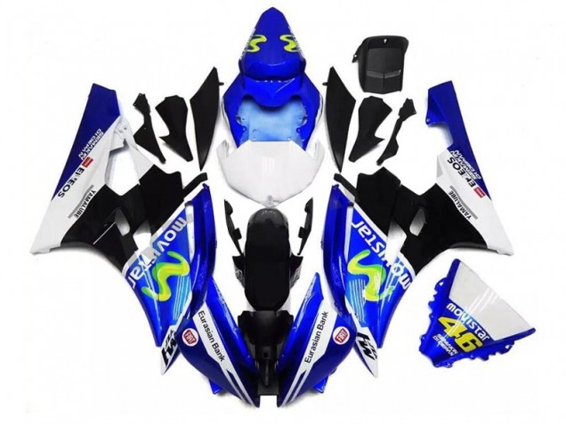 Azul Negro Blanco Carenado Moto Yamaha R6 06-07 Azul Negro Blanco Carenado Moto Yamaha R6 06-07
