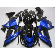 Azul Negro Carenado Moto Kawasaki ZX14R ZZR 1400 06-11
