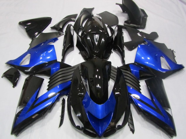 Azul Negro Carenado Moto Kawasaki ZX14R ZZR 1400 06-11 Azul Negro Carenado Moto Kawasaki ZX14R ZZR 1400 06-11