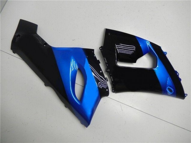 Azul Negro Kits Completo Carenado Moto ABS Kawasaki ZX6R 05-06