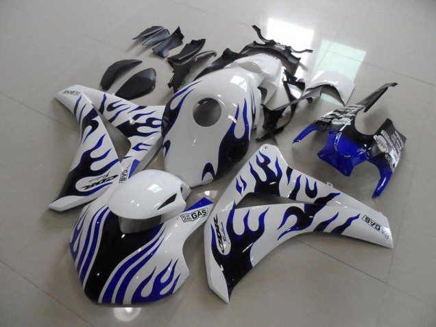 Azul Negro Llama Carrera Carenado Moto Honda CBR 1000 RR 08-11 Azul Negro Llama Carrera Carenado Moto Honda CBR 1000 RR 08-11