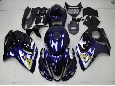 Azul Oro Carenado Moto Suzuki GSXR 1300 Hayabusa 08-19