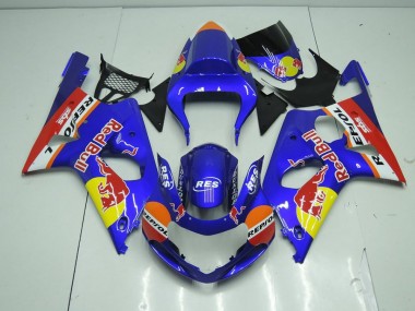 Azul Red Bull Carenado Moto Suzuki GSXR 1000 K1 00-02