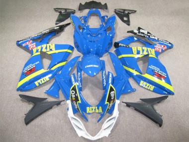 Azul Rizla Q8 Oils Carenado Moto Suzuki GSXR 1000 K9 09-16