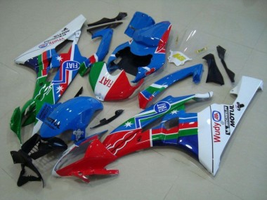Azul Rojo Blanco Verde Carenado Moto Yamaha R6 06-07