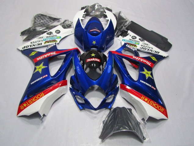 Azul Rojo Rockstar Carenado Moto Suzuki GSXR 1000 K7 07-08 Azul Rojo Rockstar Carenado Moto Suzuki GSXR 1000 K7 07-08