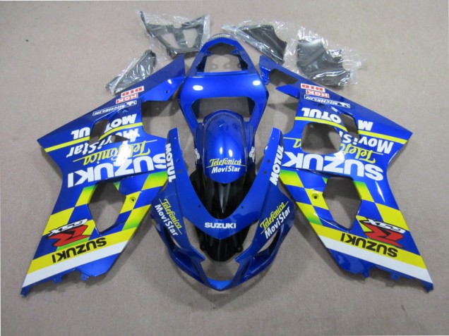 Azul Telefunica Movistar Carenado Moto Suzuki GSXR 600 K1 K2 K3 01-03 Azul Telefunica Movistar Carenado Moto Suzuki GSXR 600 K1 K2 K3 01-03