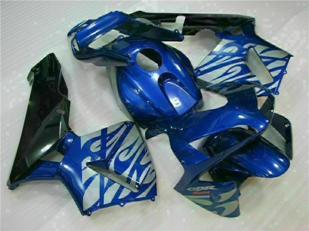 Azul con Plata Llama Carenado Moto Honda CBR 600 RR 03-04 Azul con Plata Llama Carenado Moto Honda CBR 600 RR 03-04