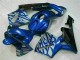 Azul con Plata Llama Carenado Moto Honda CBR 600 RR 03-04 Azul con Plata Llama Carenado Moto Honda CBR 600 RR 03-04