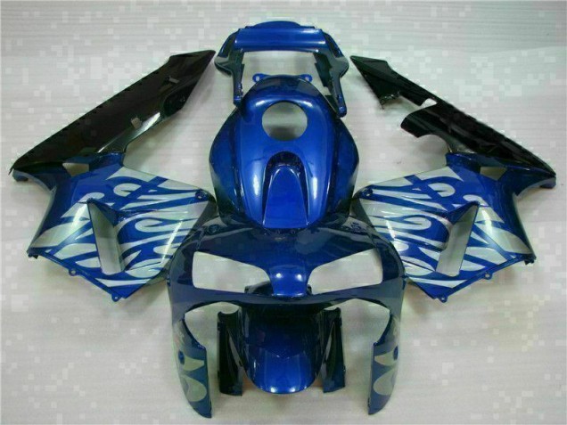 Azul con Plata Llama Carenado Moto Honda CBR 600 RR 03-04 Azul con Plata Llama Carenado Moto Honda CBR 600 RR 03-04