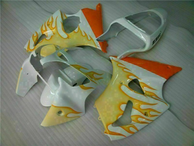 Blanco Amarillo Llama Carenado Moto Kawasaki ZX6R 00-02