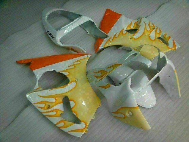 Blanco Amarillo Llama Carenado Moto Kawasaki ZX6R 00-02
