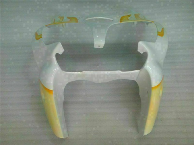 Blanco Amarillo Llama Carenado Moto Kawasaki ZX6R 00-02