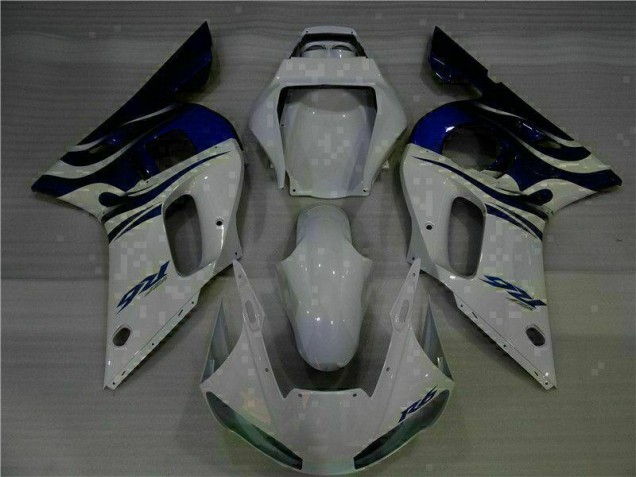 Blanco Azul ABS Moto Plástico Yamaha R6 98-02