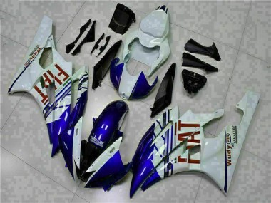 Blanco Azul Carrocería Motocicletas Yamaha R6 06-07