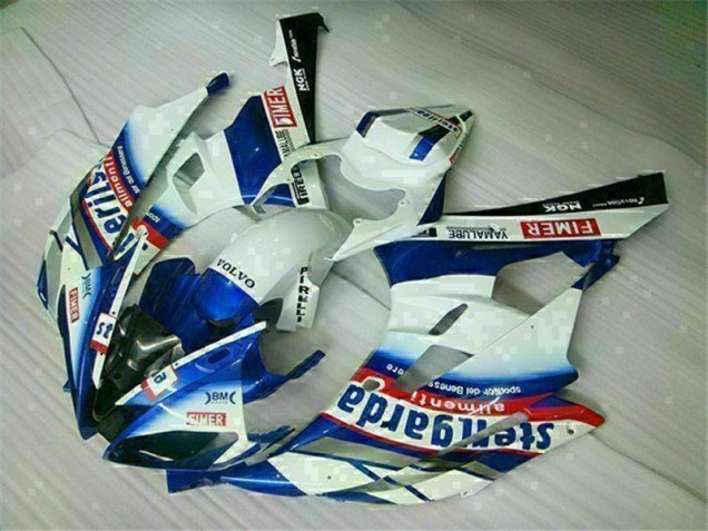 Blanco Azul Kit Completo Carenado Moto Yamaha R6 06-07 Blanco Azul Kit Completo Carenado Moto Yamaha R6 06-07
