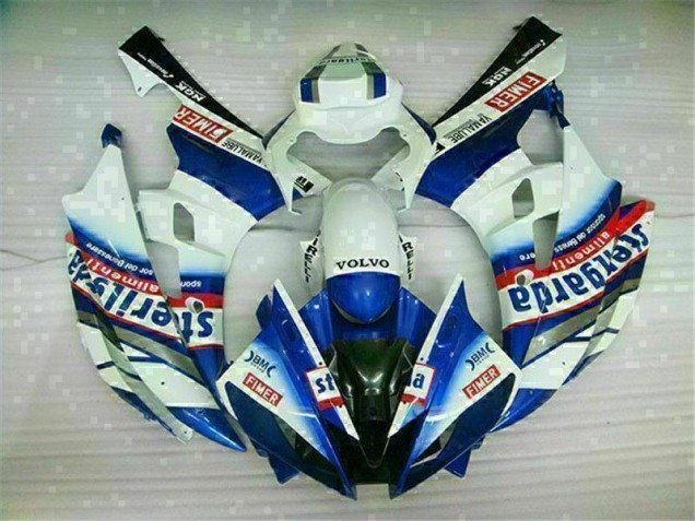 Blanco Azul Kit Completo Carenado Moto Yamaha R6 06-07 Blanco Azul Kit Completo Carenado Moto Yamaha R6 06-07