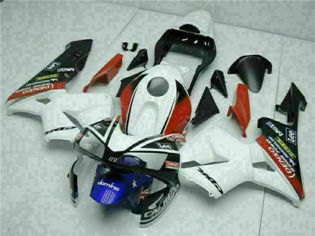 Blanco Azul Kits Completo Carenado Moto Honda CBR 600 RR 03-04 Blanco Azul Kits Completo Carenado Moto Honda CBR 600 RR 03-04