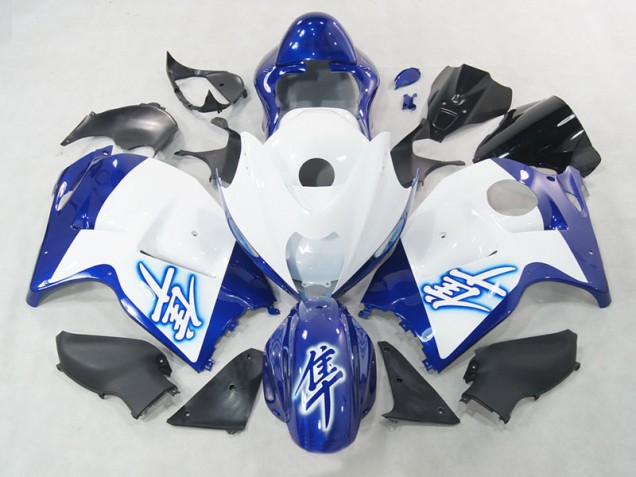 Blanco Azul Moto Plástica Suzuki GSXR 1300 Hayabusa 96-07 Blanco Azul Moto Plástica Suzuki GSXR 1300 Hayabusa 96-07