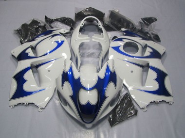 Blanco Azul Moto Plástico Suzuki GSXR 1300 Hayabusa 96-07
