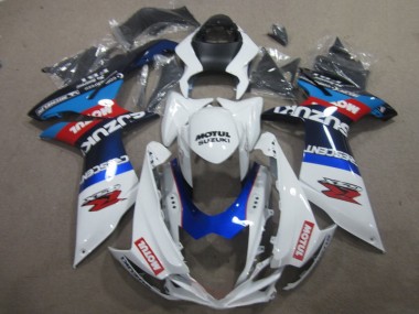 Blanco Azul Motul Carenado Moto Suzuki GSXR 600 K11 11-21