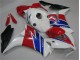Blanco Azul Rojo Plástica Moto Honda CBR 1000 RR 12-16 Blanco Azul Rojo Plástica Moto Honda CBR 1000 RR 12-16