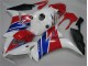 Blanco Azul Rojo Plástica Moto Honda CBR 1000 RR 12-16 Blanco Azul Rojo Plástica Moto Honda CBR 1000 RR 12-16