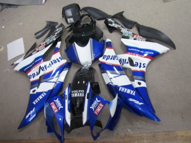 Blanco Azul Sterilgarda Volvo Carenado Moto Yamaha R6 06-07