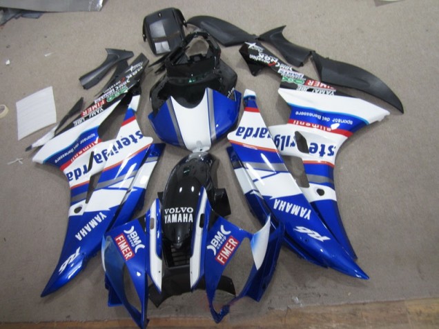 Blanco Azul Sterilgarda Volvo Carenado Moto Yamaha R6 06-07 Blanco Azul Sterilgarda Volvo Carenado Moto Yamaha R6 06-07