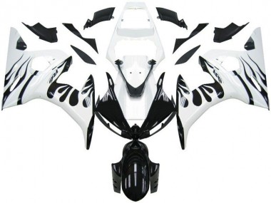 Blanco Llama Negro Carenado Moto Yamaha R6 03-05