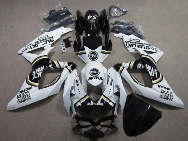 Blanco Lucky Strike Negro Motul Carenado Moto Suzuki GSXR 600 K8 08-10 Blanco Lucky Strike Negro Motul Carenado Moto Suzuki GSXR 600 K8 08-10