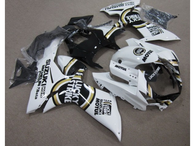 Blanco Lucky Strike Negro Motul Kits Carenado Moto Suzuki GSXR 600 K11 11-21 Blanco Lucky Strike Negro Motul Kits Carenado Moto Suzuki GSXR 600 K11 11-21