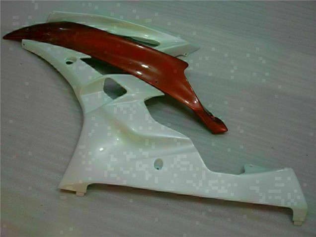 Blanco Marrón Carenado Moto Yamaha R6 06-07 Blanco Marrón Carenado Moto Yamaha R6 06-07