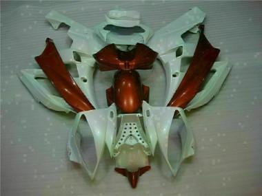 Blanco Marrón Carenado Moto Yamaha R6 06-07