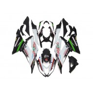 Blanco Negro ABS Kits Carenado Moto Kawasaki ZX6R 13-18