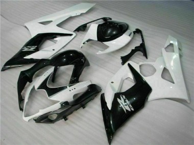 Blanco Negro ABS Kits Carenado Moto Suzuki GSXR 1000 K5 05-06