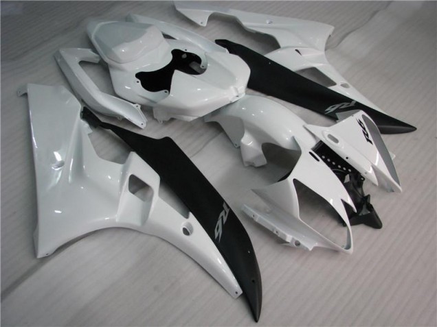 Blanco Negro ABS Moto Plástica Yamaha R6 06-07 Blanco Negro ABS Moto Plástica Yamaha R6 06-07