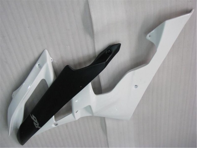 Blanco Negro ABS Moto Plástica Yamaha R6 06-07 Blanco Negro ABS Moto Plástica Yamaha R6 06-07