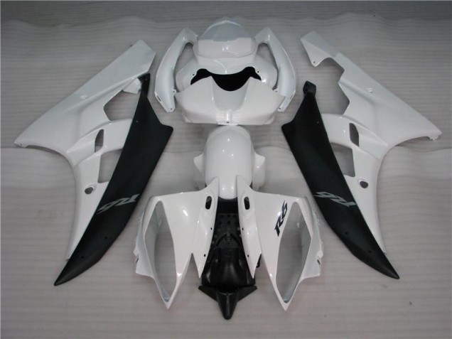 Blanco Negro ABS Moto Plástica Yamaha R6 06-07 Blanco Negro ABS Moto Plástica Yamaha R6 06-07
