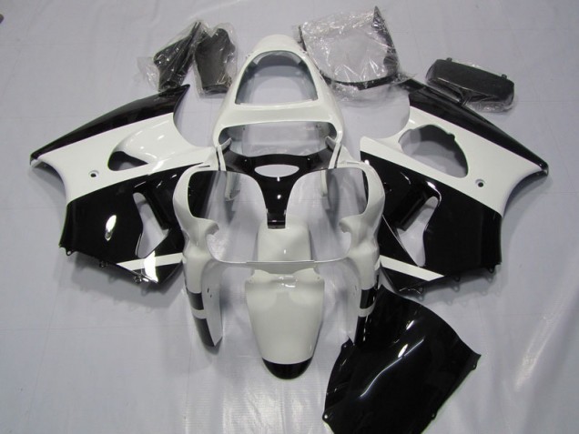 Blanco Negro Carenado Moto Kawasaki ZX6R 00-02