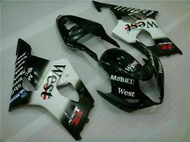 Blanco Negro Carrocería Motocicletas Suzuki GSXR 1000 K3 03-04