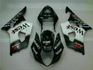 Blanco Negro Carrocería Motocicletas Suzuki GSXR 1000 K3 03-04