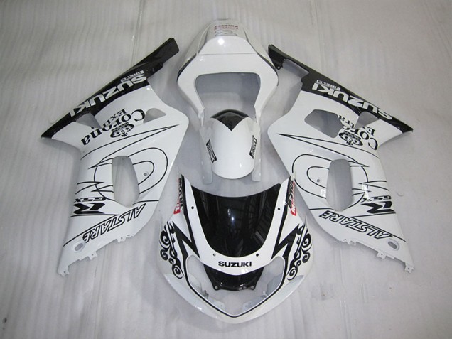 Blanco Negro Corona Extra Carenado Moto Suzuki GSXR 600 K1 K2 K3 01-03 Blanco Negro Corona Extra Carenado Moto Suzuki GSXR 600 K1 K2 K3 01-03