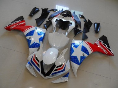 Blanco Negro Ducati Star Carenado Moto Yamaha R1 09-11