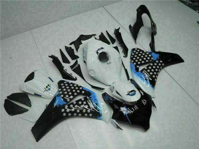 Blanco Negro Inyección Kit Carenado Moto Honda CBR 1000 RR 08-11 Blanco Negro Inyección Kit Carenado Moto Honda CBR 1000 RR 08-11