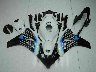 Blanco Negro Inyección Kit Carenado Moto Honda CBR 1000 RR 08-11