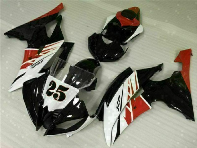 Blanco Negro Inyección Kit Carenado Moto Yamaha R6 08-16