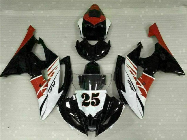 Blanco Negro Inyección Kit Carenado Moto Yamaha R6 08-16