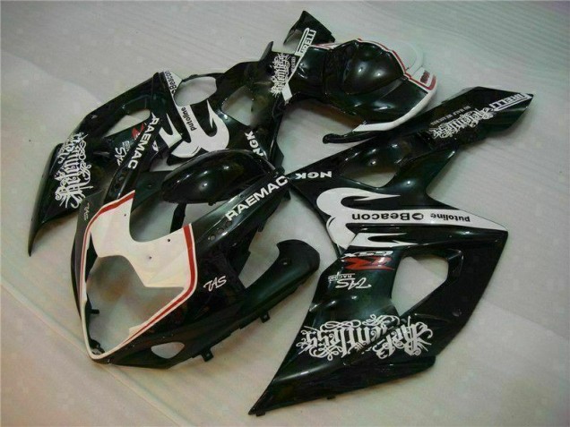 Blanco Negro Kit Carenado Moto Suzuki GSXR 1000 K5 05-06