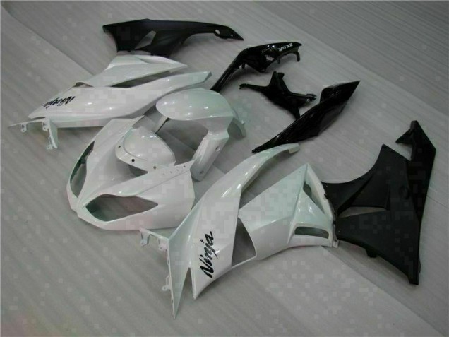 Blanco Negro Kits ABS Carenado Motocicleta Kawasaki ZX6R 09-12